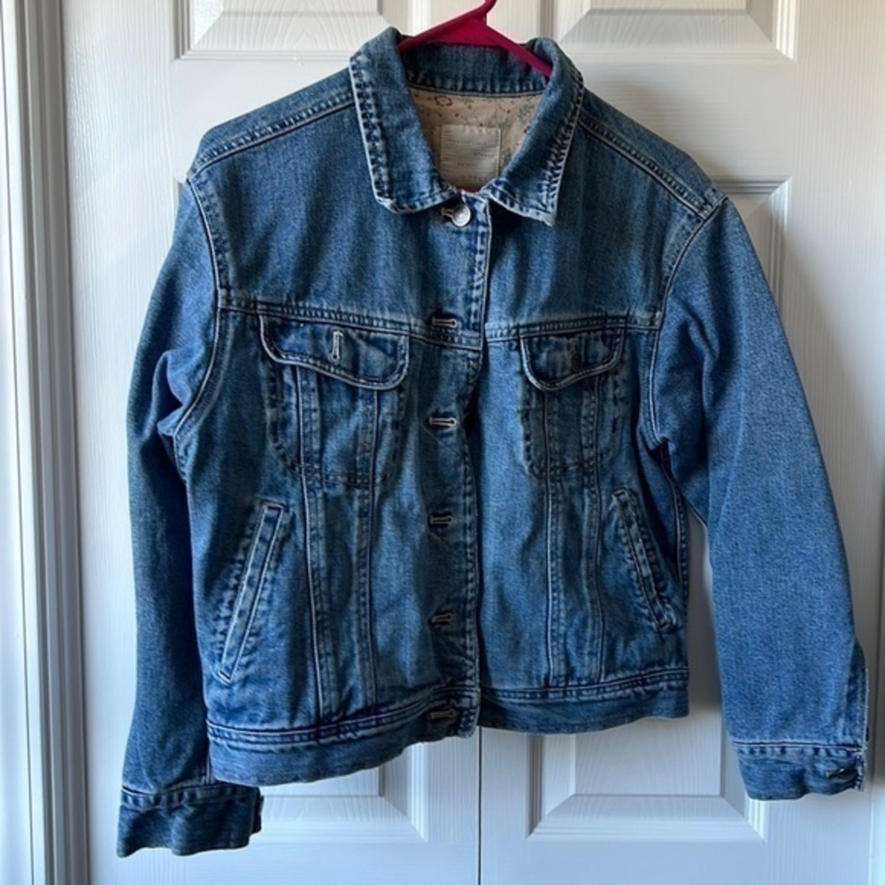 J. JILL LINEN LINED JEAN JACKET
